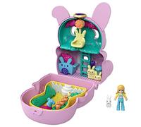 Polly Pocket GTM60 Flip & Find Bunny Compact, Flip Feature Creates Dual Play Surfaces, Micro Polly Doll, Great Gift for Ages 4 Years Old & Up, Multicolor, 20.1 cm*5.0 cm*7.7 cm