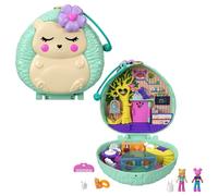 Polly Pocket Hedgehog Cafe Compact, Café & Pet Theme, Micro Polly Doll & Friend Doll, 2 Animal Figures, Fun Features & Surprise Reveals, Great Gift for Ages 4 Years Old & Up, GTN15