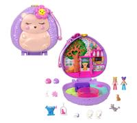 Polly Pocket Hedgehog Coffee Shop Compact HRD37 - Travel Playset with 2 Micro Dolls, 10 Accessories & Fidget Exterior