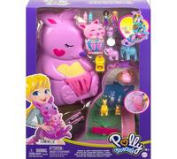 Polly Pocket Mama & Joey Kangaroo Purse 2 in1 Compact Playset with 2 Micro Dolls