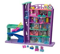 Polly Pocket Mega Mall with 6 Floors, Elevator, Vehicle, Parking Garage, Micro Polly & Lila Dolls, Dog & Storytelling Play Pieces; For Ages 4 and Up - Amazon Exclusive