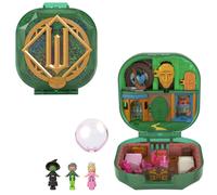 Polly Pocket x Wicked Collector Compact, Micro Dolls and Playset, 2 Themed Accessories, Iconic Shiz & Oz Locations, Glinda, Elphaba, & The Wizard, JFV04