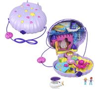 Polly Pocket Micro, Tiny Power Seashell Purse Playset, Purple Shell Purse,...