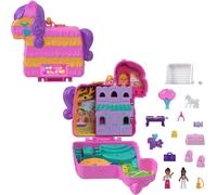 Polly Pocket Mini Toys, Piñata Party Compact Playset with 2 Micro Dolls and 14 A