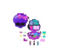 Polly Pocket Monster High Compact With 3 Micro Dolls & 10 Accessories, Opens To High School One Colour