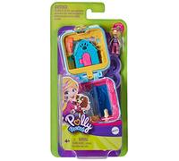 Polly Pocket Pet Center Compact with Removable Doghouse, Surprise Reveals, Photo Customization, Micro Doll with 5 Movable Joints, Great Gift for Ages 4 Years Old & Up