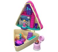 Polly Pocket Pocket World Birthday Cake Bash Compact with 3 Reveals, 3 Accessories, Micro Polly & Lila Dolls and Sticker Sheet; For Ages 4 and Up, GFM49