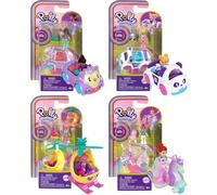 Polly Pocket Pollyville Vehicle Accesory & Character Playsets - (4 Pack Set 2)