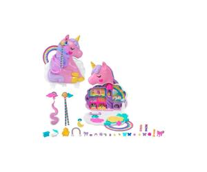 Polly Pocket Rainbow Unicorn 2-Doll Set with Styling Head HYD97