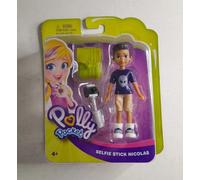 New Mattel Polly Pocket Selfie Stick Nicolas 3.5" toy Figure accessory set boxed