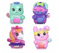 Polly Pocket Set of 4 Dolls, Assorted Models, Random Delivery without Repeats