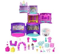 Polly Pocket Spin 'n Surprise Birthday, Unicorn Theme, 3 Floors, 25 Accessories (Includes 2 Micro Dolls), Great Gift for Ages 4 Years Old & Up, HHJ11