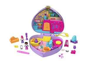Polly Pocket Starring Shani Art Studio Compact, Micro Shani and Friend Dolls, 5 Reveals, 12 Accessories, Pop and Swap Feature, 4 and Up