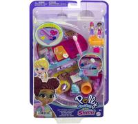 Polly Pocket Starring Shani Art Studio Compact, Micro Shani and Friend Dolls, 5 Reveals, 12 Accessories, Pop and Swap Feature, 4 and Up