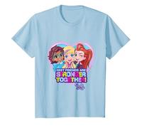 Polly Pocket T-Shirt, Best Friends, Multiple Colours T-Shirt, Youth, Baby Blue, Small