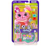 Polly Pocket Tea Party Bunny Compact with Micro Doll & Accessories Girl Toy Gift