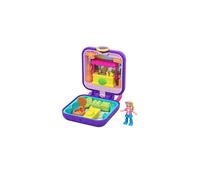 Polly Pocket Tiny Pocket Places Polly Farmer's Market Compact with Removable Lemonade Stand, Photo Customization, Reveals, Micro Polly Doll and Sticke