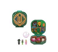 Polly Pocket x Wicked Collector Compact, Micro Dolls and Playset, 2 Themed Accessories, Iconic Shiz & Oz Locations, Glinda, Elphaba, & The Wizard, JFV04