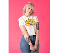 Polly Pocket Women's Cropped Short Sleeved T-Shirt (Adult White) in White | Size: XL Polly Pocket White XL