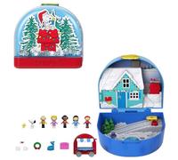 Polly Pocket x Peanuts Collector Compact, Micro Dolls and Playset, 7 Themed Accessories, 4 Iconic Locations, Snoopy & Woodstock, JFV05