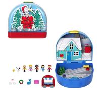 Polly Pocket x Peanuts Collector Compact, Micro Dolls and Playset, 7 Themed Accessories, 4 Iconic Locations, Snoopy & Woodstock, JFV05