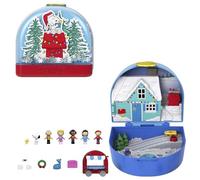 Polly Pocket x Peanuts Collector Compact, Micro Dolls and Playset, 7 Themed Accessories, 4 Iconic Locations, Snoopy & Woodstock, JFV05
