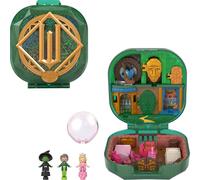 Polly Pocket x Wicked Collector Compact, Micro Dolls and Playset, 2 Themed Accessories, Iconic Shiz & Oz Locations, Glinda, Elphaba, & The Wizard, JFV04