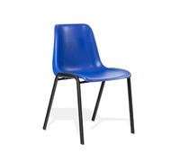 Polly Stacking Visitor Chair Blue Polypropylene (MOQ of 4 - Priced Individually)