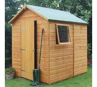 polmont wooden garden apex shed in honey brown 7x5