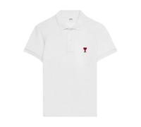 AMI Paris Men's Small A Heart Polo White