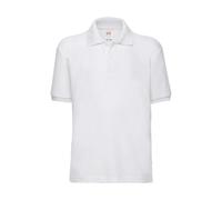 Polo child Fruit of the Loom Blanc 3/4 ans