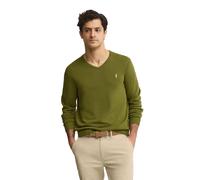 Polo Club Mens V-Neck Sweater PULLOVER11 - Green Cotton - Size Medium