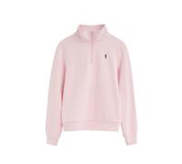 Polo Club Womens Pink sweatshirt with zipped neck and Rigby Go logo - Rose Cotton - Size X-Large