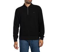 Polo Collar 1/4 Zip Sweatshirt Black L