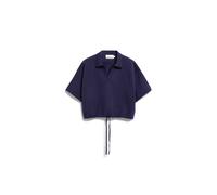 Polo crop woman Armedangels Compact Bleu L