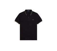 Fred Perry Twin Tipped Fred Perry Polo Shirt - Black/Field Green - X-Large