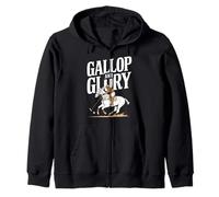 Polo Gallop Glory Horse Polo Player Zip Hoodie