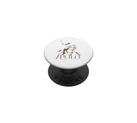 Polo Horse Player Woman Riding Sportsman Silhouette PopSockets Adhesive PopGrip