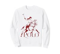Polo Horse Player Woman Riding Sportsman Silhouette Sweatshirt