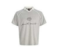 Jack & Jones Men's Jcoeterna Football Polo Ss Sa26 Ln, Asphalt, S