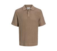 JACK & JONES Jprccjoel Knit Polo Ss Sn, Greige, XS