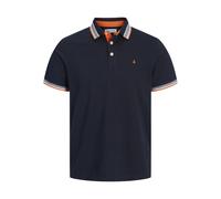 Jack & Jones Male Polo Shirt Plus Size Plain Polo Shirt, Black Navy, 6XL