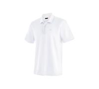 maier sports Ulrich, Men's Polo Shirt, Lightweight piqué Functional Polo Shirt for Hiking and Leisure, Dryprotec Technology, Breathable, NFC chip for Easy Recycling White - White