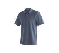 maier sports Ulrich, Men's Polo Shirt, Lightweight piqué Functional Polo Shirt for Hiking and Leisure, Dryprotec Technology, Breathable, NFC chip for Easy Recycling Grey - Graphite