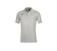 MIZUNO Men's Polo T-Shirt, Heather Grey/Yellow Fluo, L