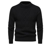 Polo Neck Jumpers for Men with Mock Shirt Collar, Stand Collar Large Size Half Turtleneck Round Slim Fit Knitted Long Sleeves Soft Warm Comfortable Thickened Breathable Hooded Sweatshirts Work Sport