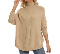 Polo Neck Jumpers for Women Uk Sweaters for Winter, Thermal Underwear Long Sleeve Stretch Plain Roll Neck T-Shirts High Neck Blouses Tee Fluffy Jumpers Women Fall Winter Warm Sweaters