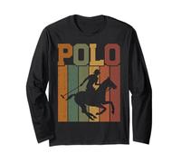 Polo Players Horseback Riding Horse Equestrian Sports Long Sleeve T-Shirt