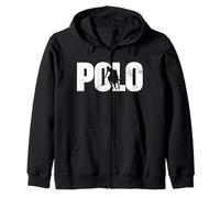 Polo Players Horseback Riding Horse Equestrian Sports Zip Hoodie