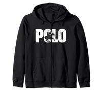 Polo Players Horseback Riding Horse Equestrian Sports Zip Hoodie